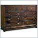 Lifestyle Solutions Hailey 9 Drawer Dresser in Antique Walnut