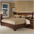 Lifestyle Solutions Hailey Low Profile Wood Panel Bed 5 Piece Bedroom Set in Antique Walnut