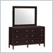 Lifestyle Solutions New Hampshire 6 Drawer Dresser in Wenge
