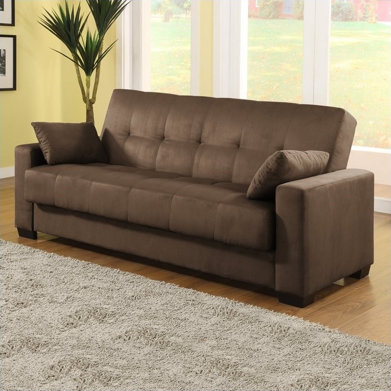 Lifestyle Solutions Napa Casual Convertible Sofa in Java