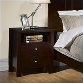 Lifestyle Solutions 500VI Series 2 Drawer Nightstand in Cappuccino