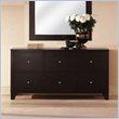 ADD TO YOUR SET: Lifestyle Solutions 500 Series 6 Drawer Triple Dresser in Cappuccino