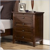 Lifestyle Solutions 890PI Series 4 Drawer Nightstand in Brandy