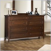 Lifestyle Solutions 890PI Series 8 Drawer Double Dresser in Brandy