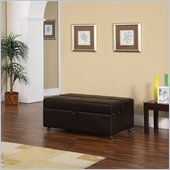 Lifestyle Solutions Glendale Convertible Ottoman in Dark Brown