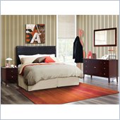 Lifestyle Solutions Salem 4 Piece Queen Bedroom Set in Cappuccino