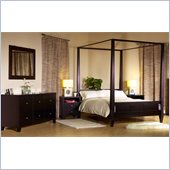 Lifestyle Solutions Wilshire Platform Bed 4 Piece Bedroom Set in Cappuccino