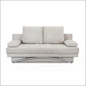 Lifestyle Solutions Signature Convertible Fabric Sofa in Victoria Ivory