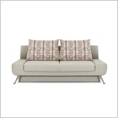 Lifestyle Solutions Signature Convertible Sofa in Amanda Light Brown Fabric 