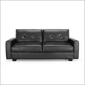 Lifestyle Solutions Signature Juliet Convertible Sofa in Black Faux Leather