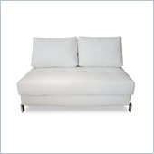 Lifestyle Solutions Marquee St. Martin Convertible Sofa in Cream Faux Leather