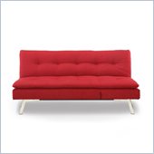 Lifestyle Solutions Shelby Convertible Sofa in Maroon