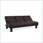 Lifestyle Solutions Domino Convertible Sofa in Dark Brown Faux Leather