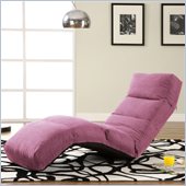 LifeStyle Solutions Jet Curved Chair Chaise Lounge in Rosy Pink
