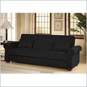 LifeStyle Solutions Roxbury Casual Convertible Sofa in Black