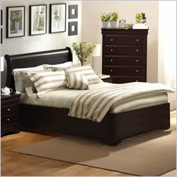 Lifestyle Solutions Charlotte Low Profile Bed in Cappuccino
