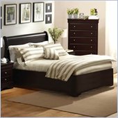 Lifestyle Solutions Charlotte Low Profile Bed in Cappuccino