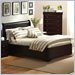 Lifestyle Solutions Charlotte Low Profile Bed in Cappuccino