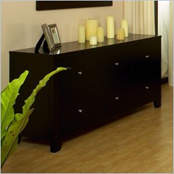 Lifestyle Solutions 500 Series 6 Drawer Triple Dresser in Cappuccino