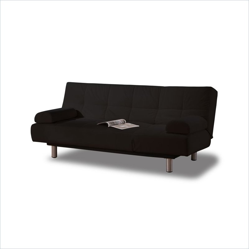 Lifestyle Solutions Aruba Casual Convertible Sofa in Black