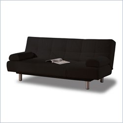 LifeStyle Solutions Casual Convertibles Aruba Futon Sofa in Black