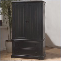 Lifestyle Solutions Ebony TV/Wardrobe Armoire in Distressed Ebony Finish