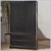 Lifestyle Solutions Ebony TV/Wardrobe Armoire in Distressed Ebony Finish