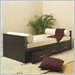 Lifestyle Solutions Barbados Wood Daybed in Cappuccino Finish with Storage Drawers