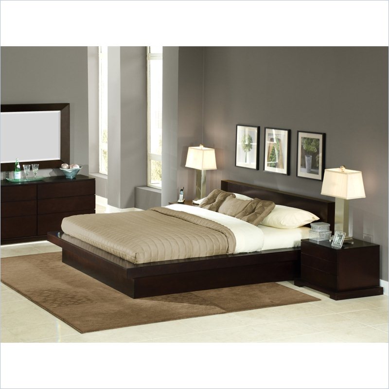 Lifestyle Solutions Zurich Platform Bed in Cappuccino Finish ZURXXB