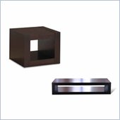 Lifestyle Solutions Barbados Coffee Table and End Table Set in Cappuccino