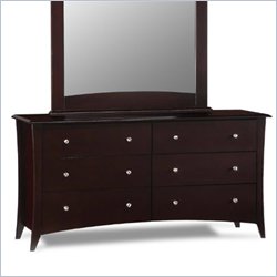 Lifestyle Solutions 234 Series 6 Drawer Double Dresser in Cappuccino