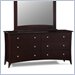 Lifestyle Solutions 234 Series 6 Drawer Double Dresser in Cappuccino