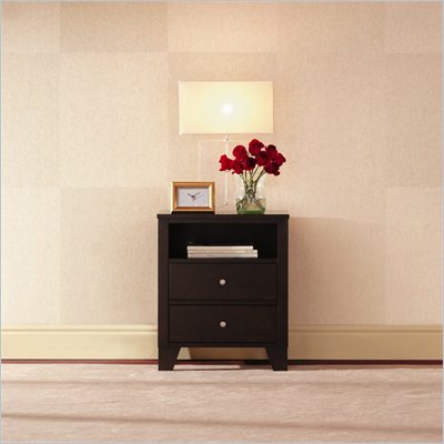 Lifestyle Solutions 500 Series 2 Drawer Nightstand in Cappuccino