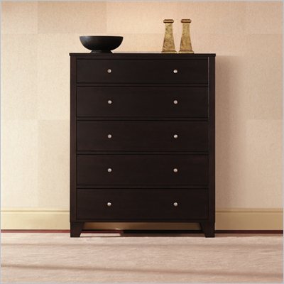 Lifestyle Solutions 500 Series 5 Drawer Chest in Cappuccino