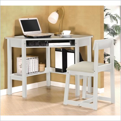 Lifestyle Solutions Cambridge Desk and Chair Set  in Classic White