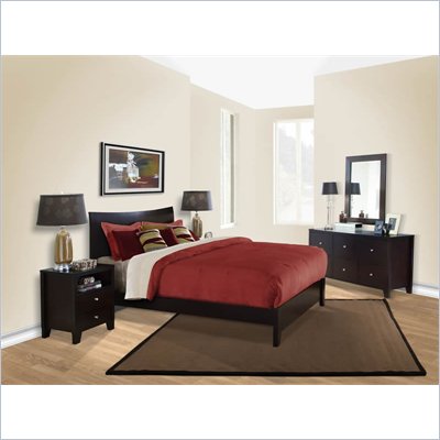 Lifestyle Solutions Canova 4 Piece Bedroom Set in Cappuccino