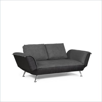 Lifestyle Solutions Avalon Casual Convertible Sofa in Dark Gray