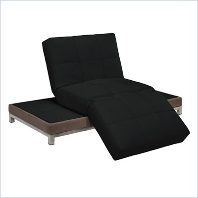 Lifestyle Solutions Cordova Casual Convertible Chaise in Black