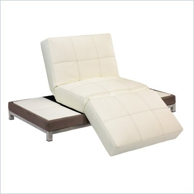 Lifestyle Solutions Cordova Casual Convertible Chaise in Ivory