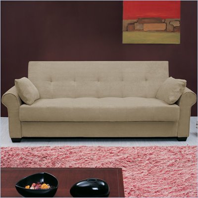 Lifestyle Solutions Roxbury Casual Convertible Sofa in Olive