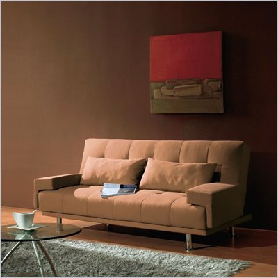 Lifestyle Solutions Van Ness Convertible Sofa in Khaki