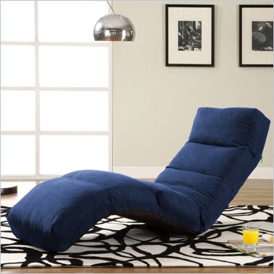 LifeStyle Solutions Jet Curved Chair Chaise Lounge in Royal Blue