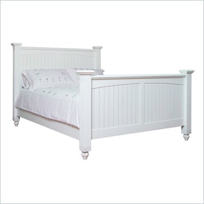 Lifestyle Solutions Country Cottage Panel Bed in Satin White Finish