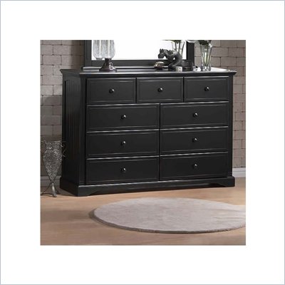Lifestyle Solutions Ebony 9 Drawer Double Dresser