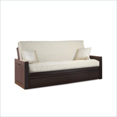 Lifestyle Solutions Fashion Hardwood Barbados Futon Frame in Espresso