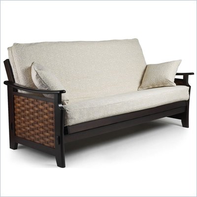 Lifestyle Solutions Fashion Hardwood Kobe Futon Frame in Espresso