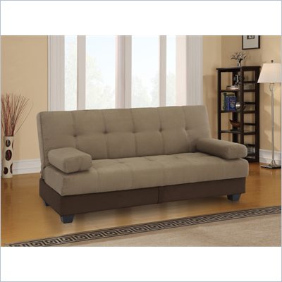 Lifestyle Solutions Madison Park Convertible Sofa in Cocoa Microfiber