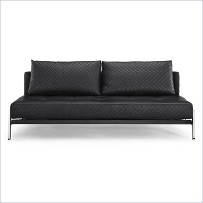 Lifestyle Solutions Marquee Denmark Convertible Sofa in Obsidian Black