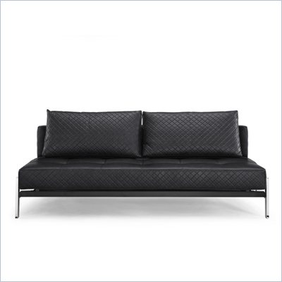 Lifestyle Solutions Marquee Denmark Convertible Sofa in Obsidian Black