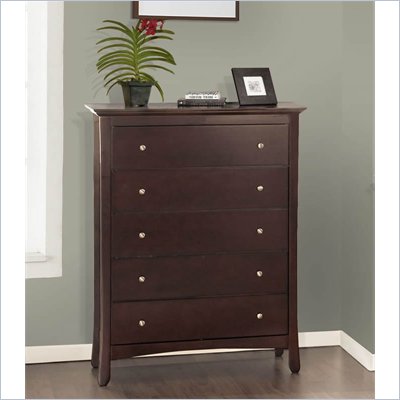 Lifestyle Solutions S375VI Series 5 Drawer Chest in Twilight Cherry